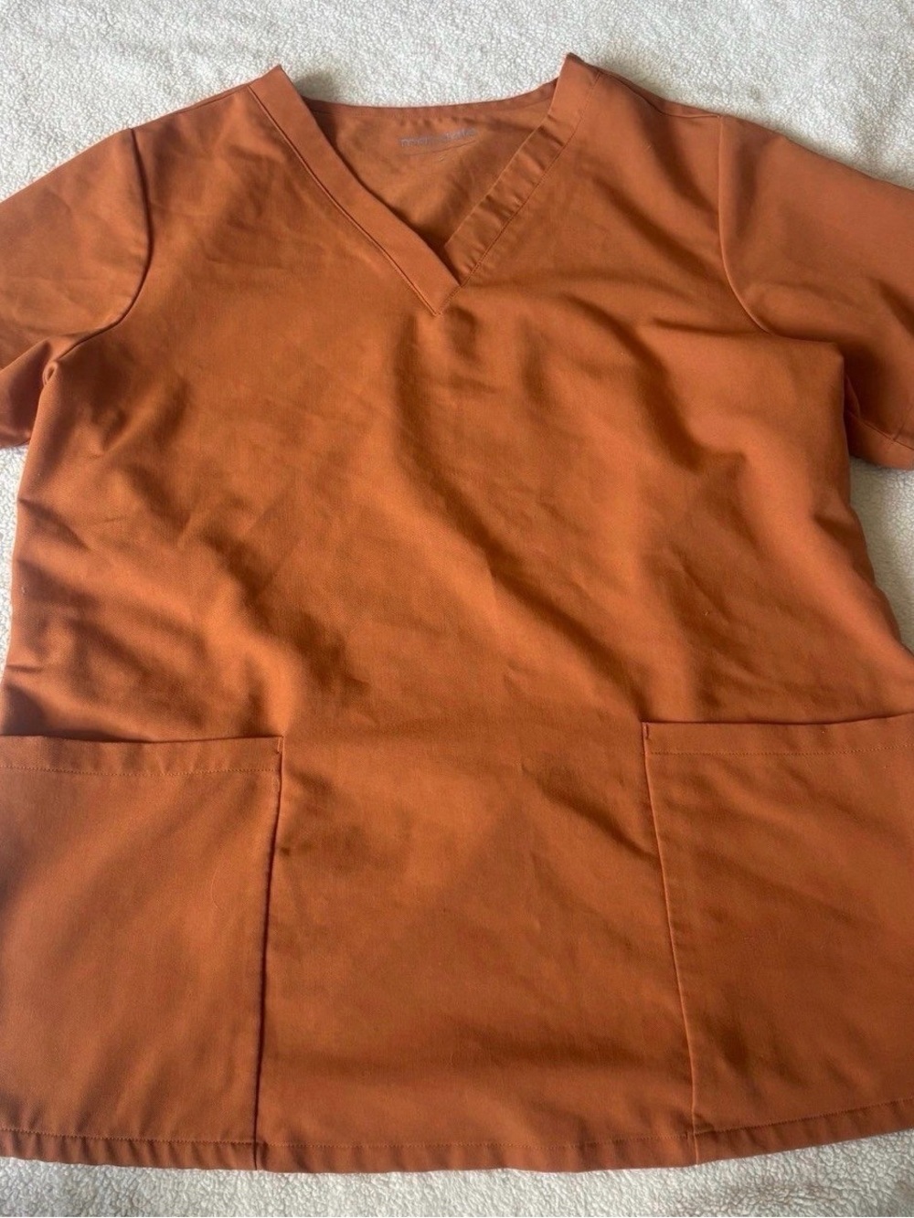 Mandala Scrub Top Roasted Pecan Orange